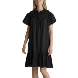 J. Crew Black Airy Gauze Babydoll Dress NWT M